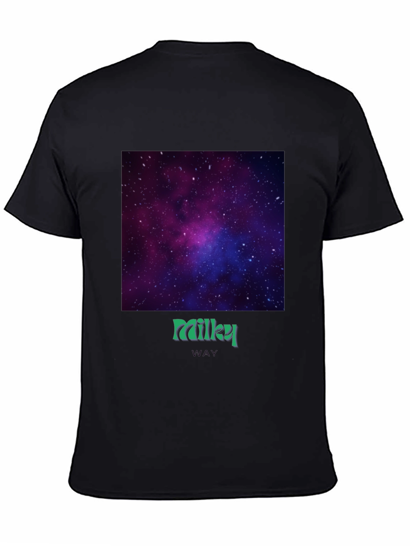 Milky Way Galaxy Graphic Tee - Black