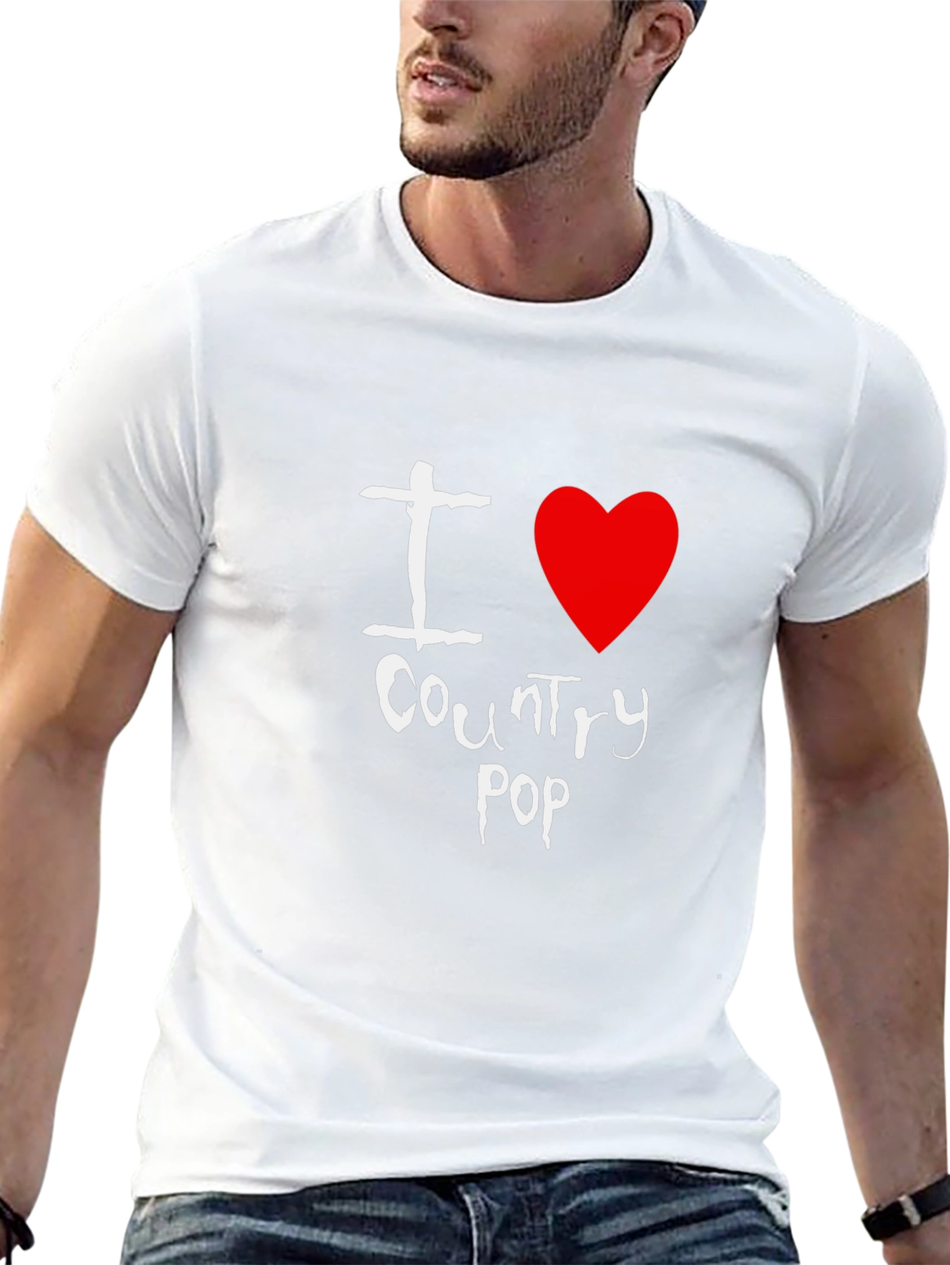 I Heart Country Pop Black T-Shirt