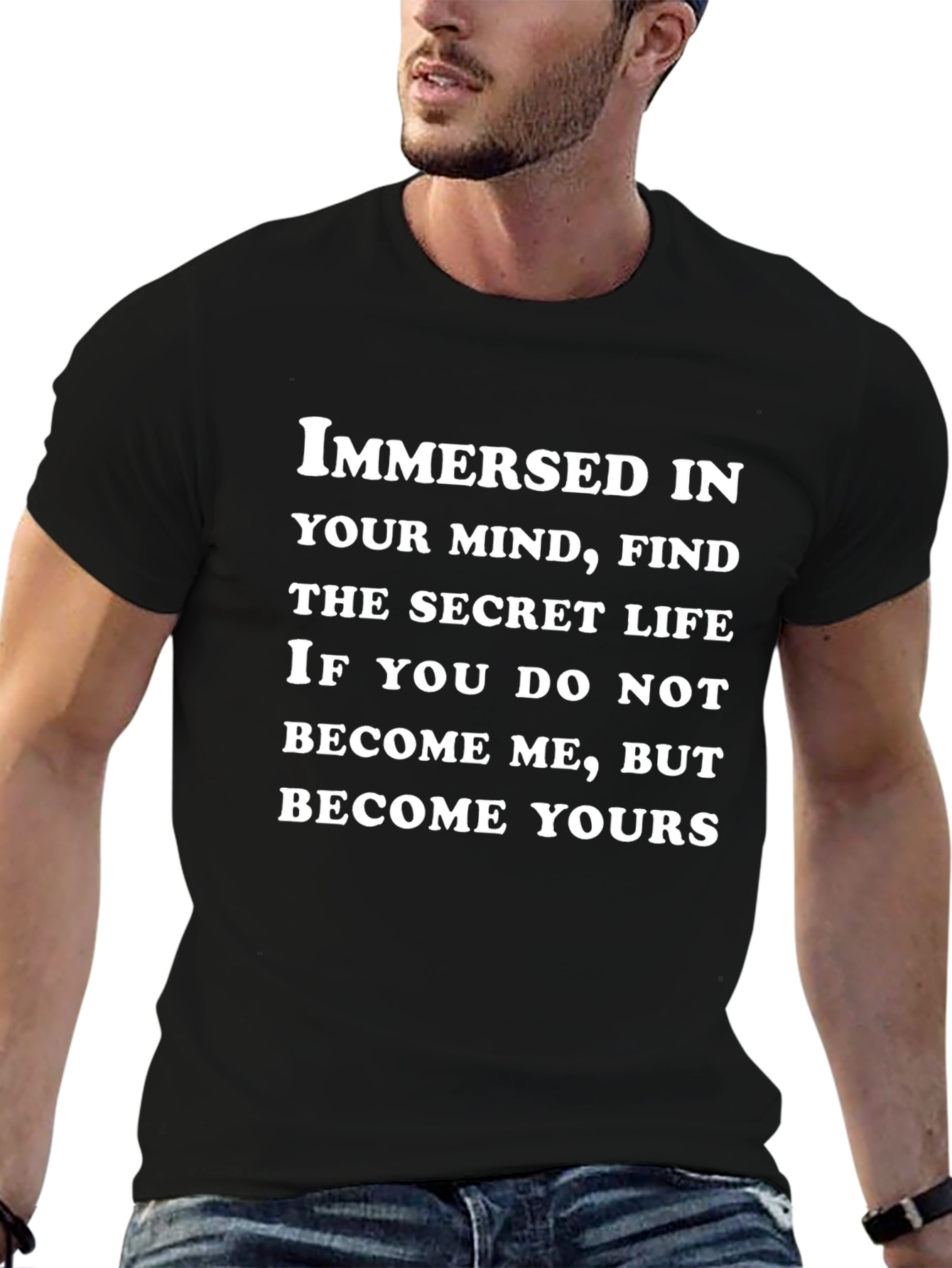 Immersed In Your Mind Black T-Shirt