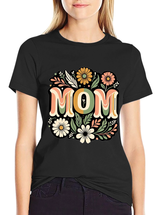 Floral Mom T-Shirt - Retro Style