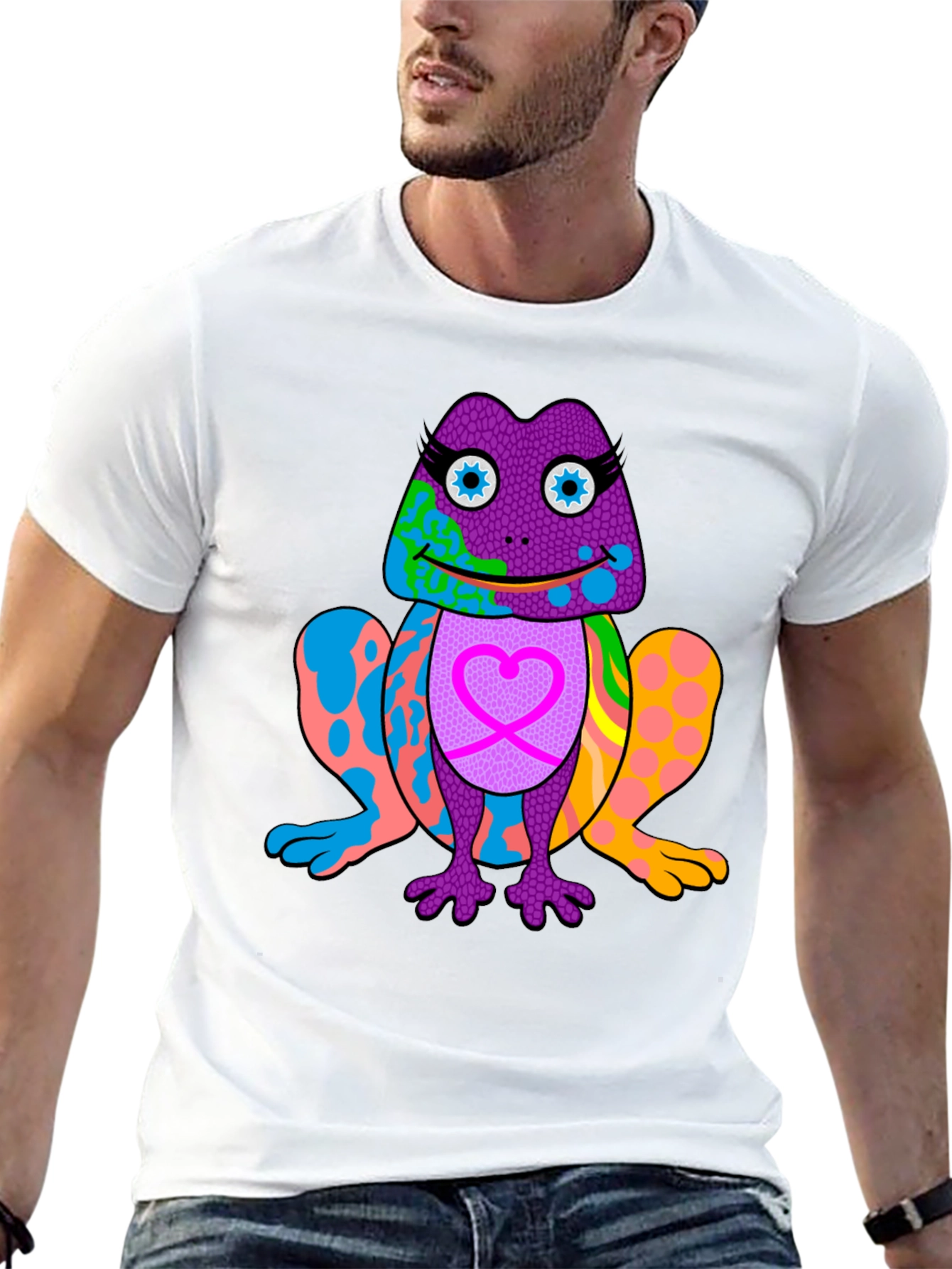 Funky Frog Graphic Tee - Vibrant & Unique Design