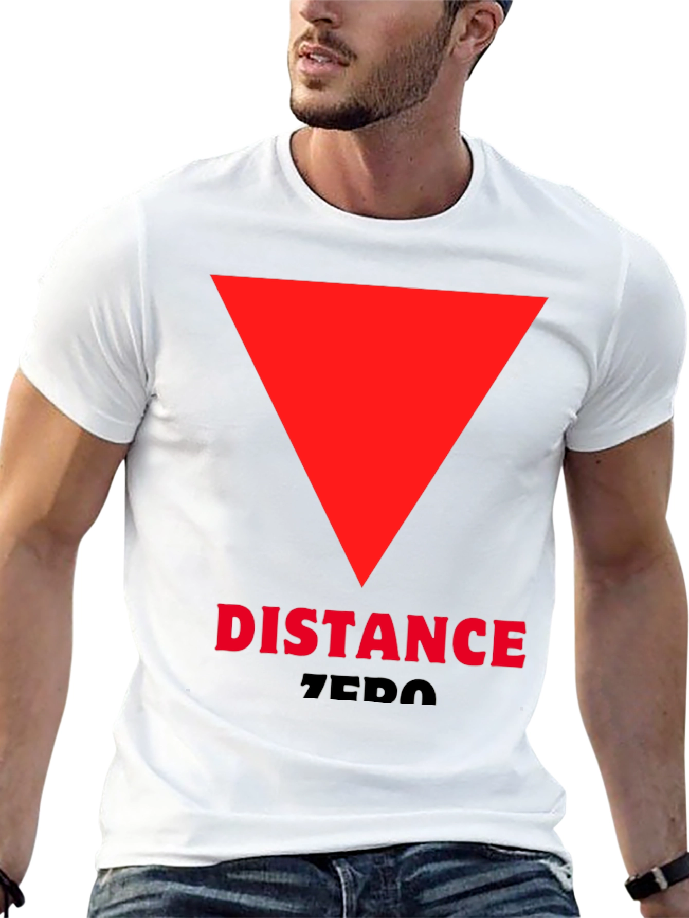 Distance Zero T-Shirt - Red Triangle Design