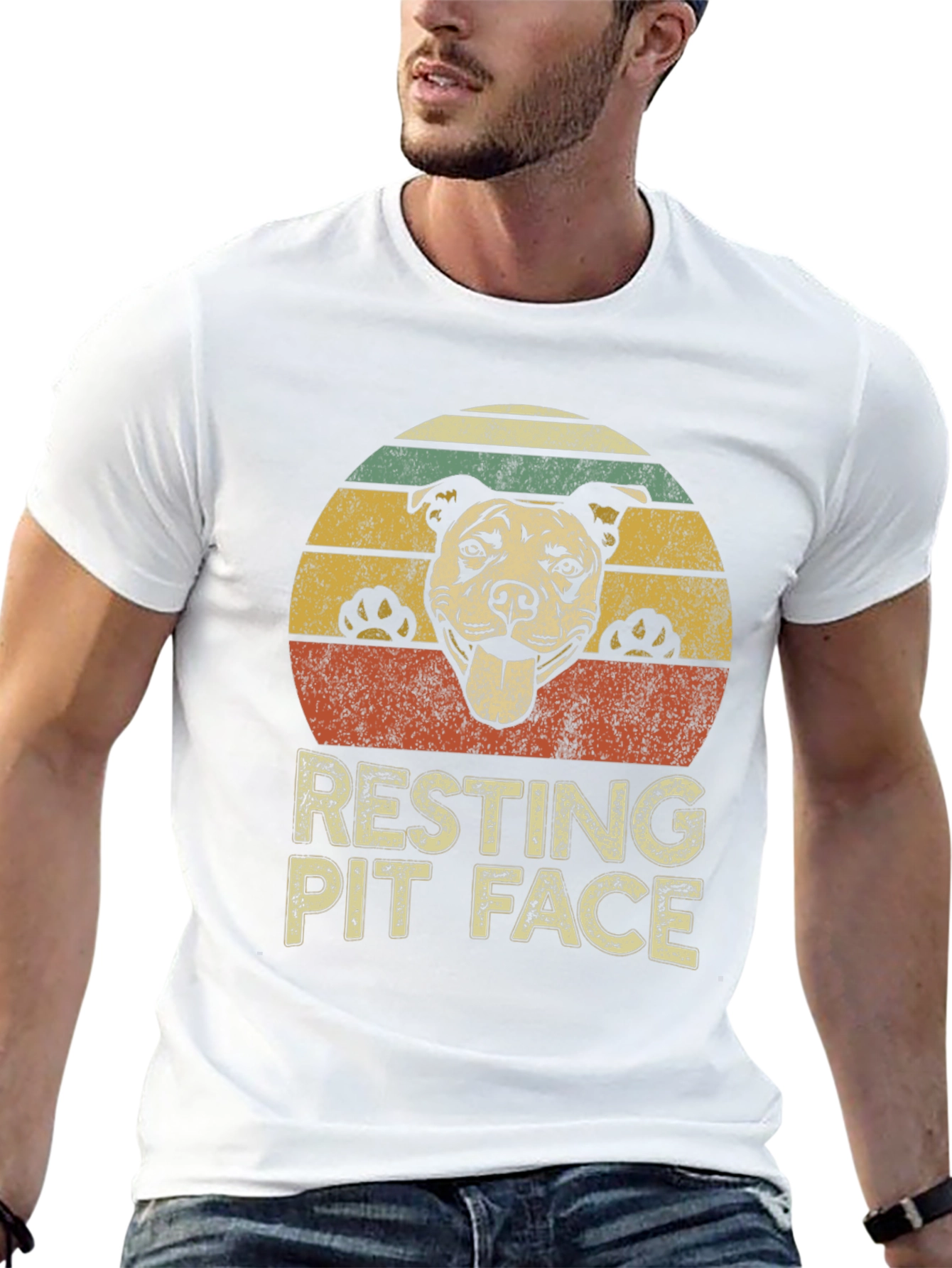 Resting Pit Face Dog Lover T-Shirt