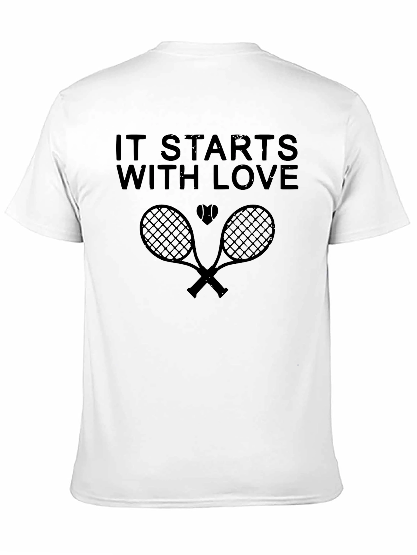 Tennis Love T-Shirt - It Starts With Love Design