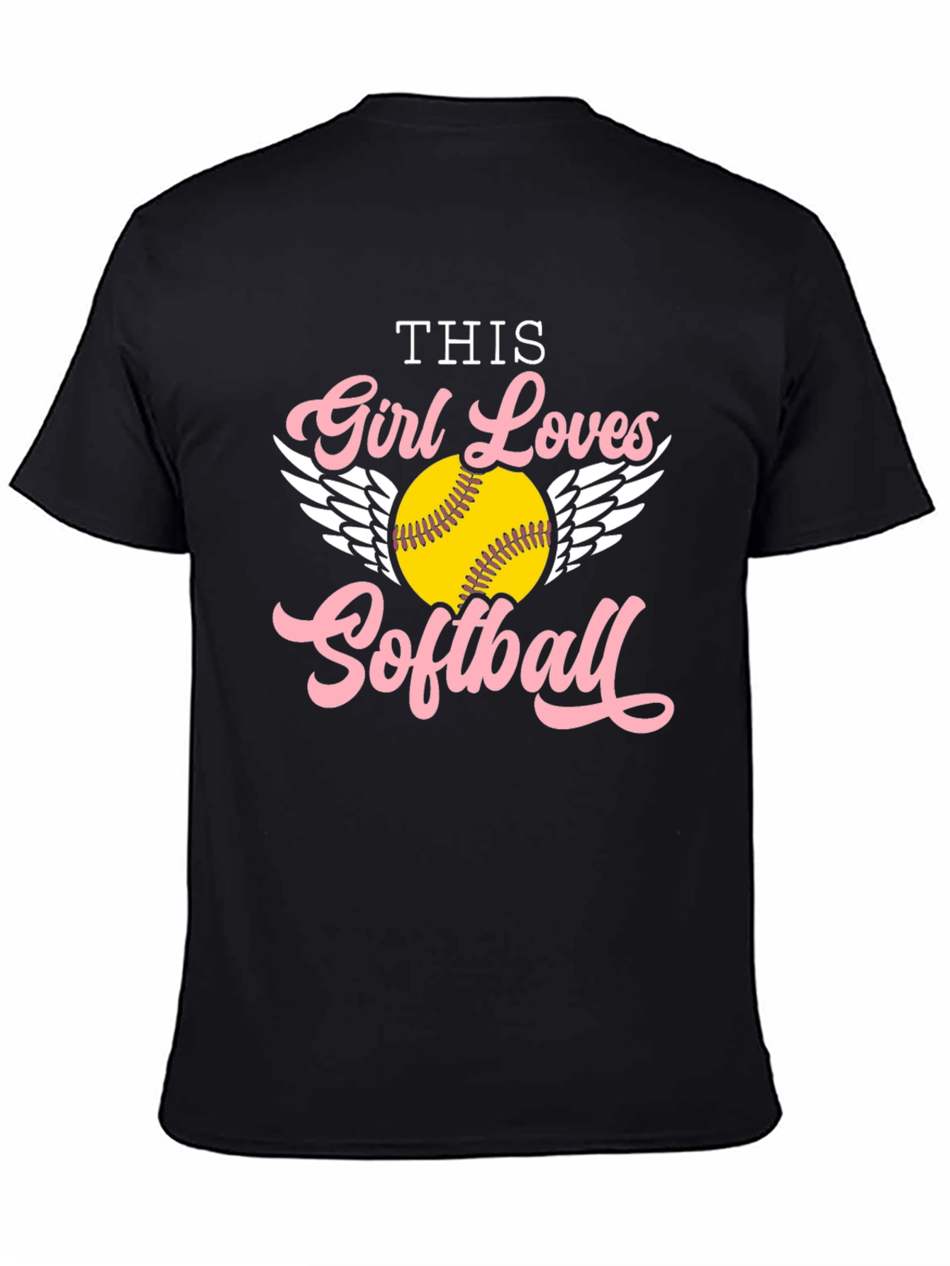 Girl Loves Softball Graphic Tee