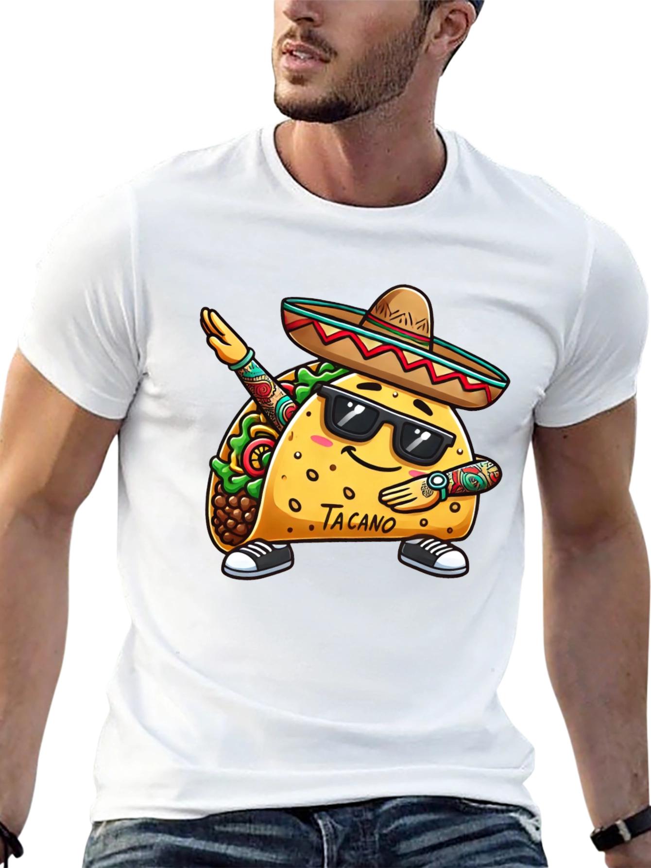 Taco Dab Funny Black T-Shirt