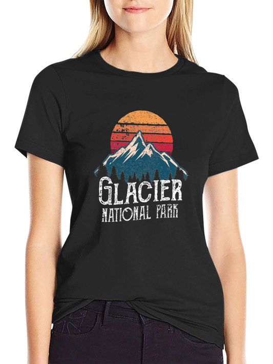 Glacier National Park Retro T-Shirt