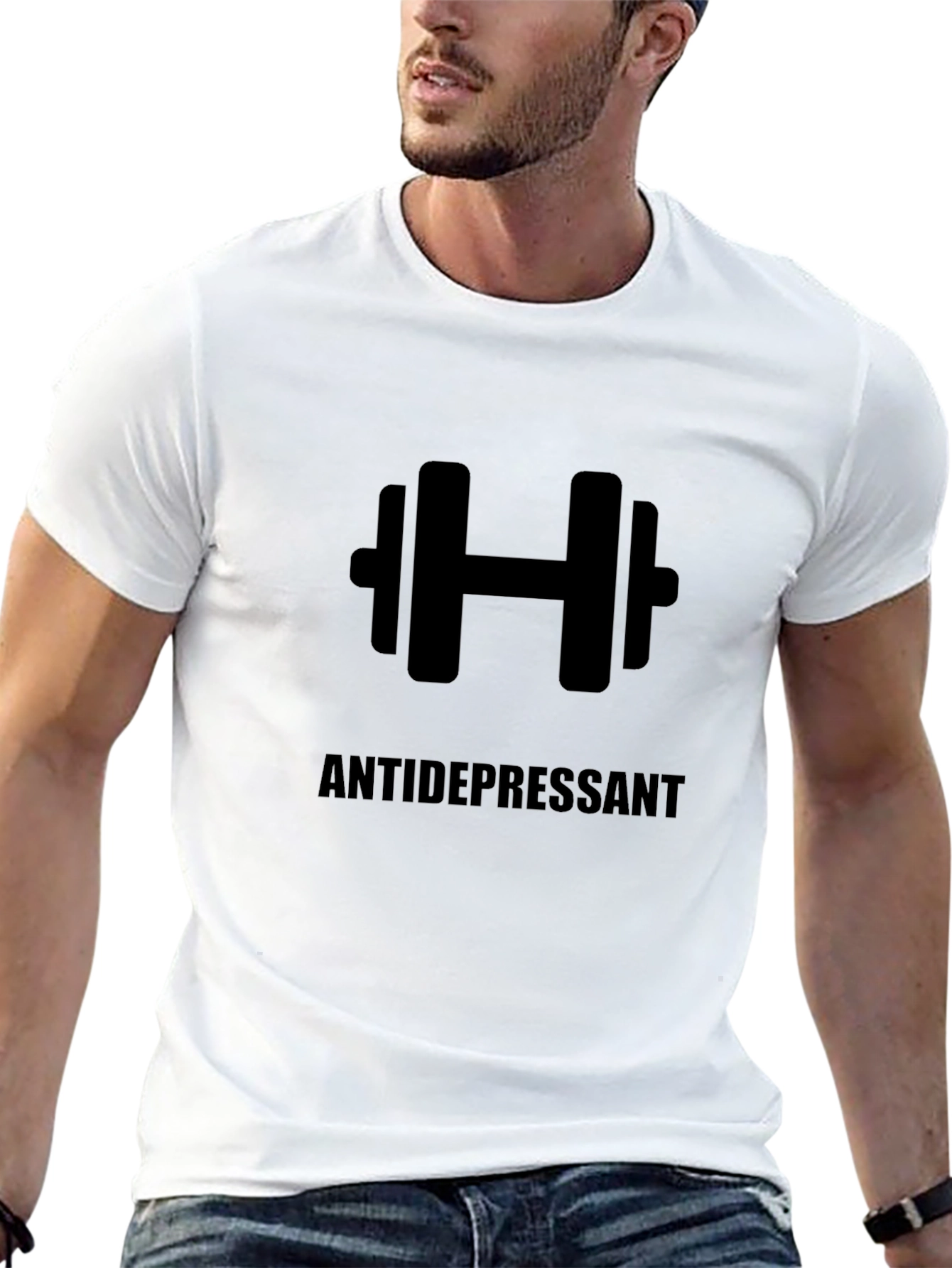 Antidepressant Gym T-Shirt - Weightlifting Motivation