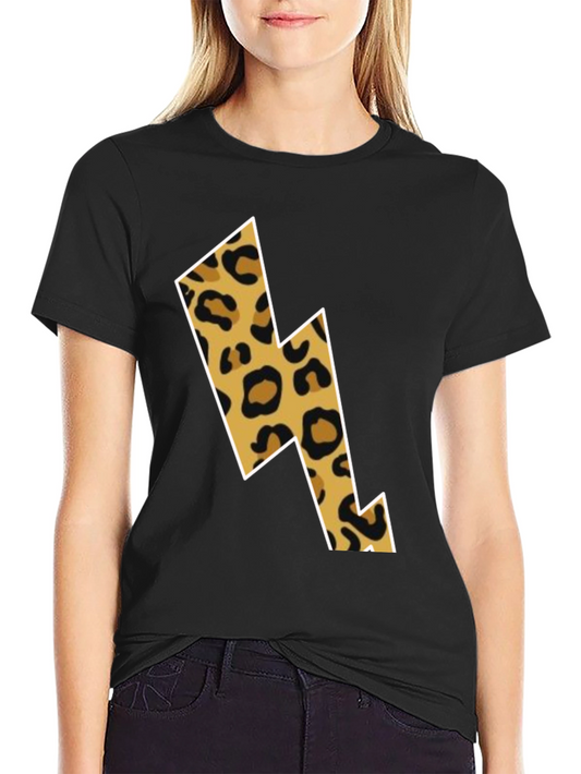 Leopard Lightning Bolt Graphic Tee