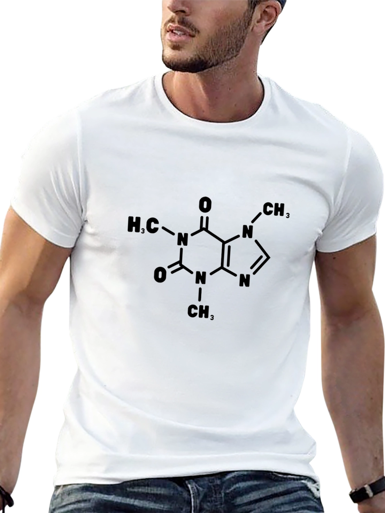 Caffeine Molecule T-Shirt - Science Tee