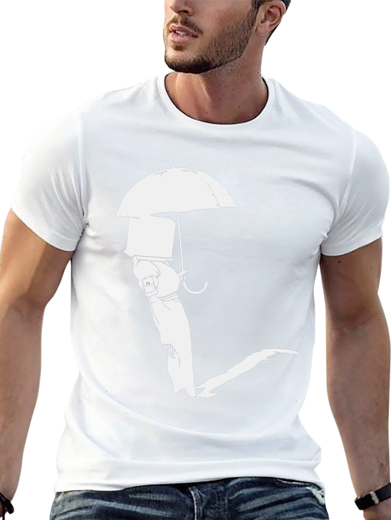 Umbrella Man Graphic Tee - Modern Streetwear