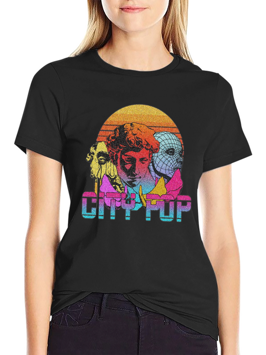 City Pop Graphic Tee - Retro Aesthetic