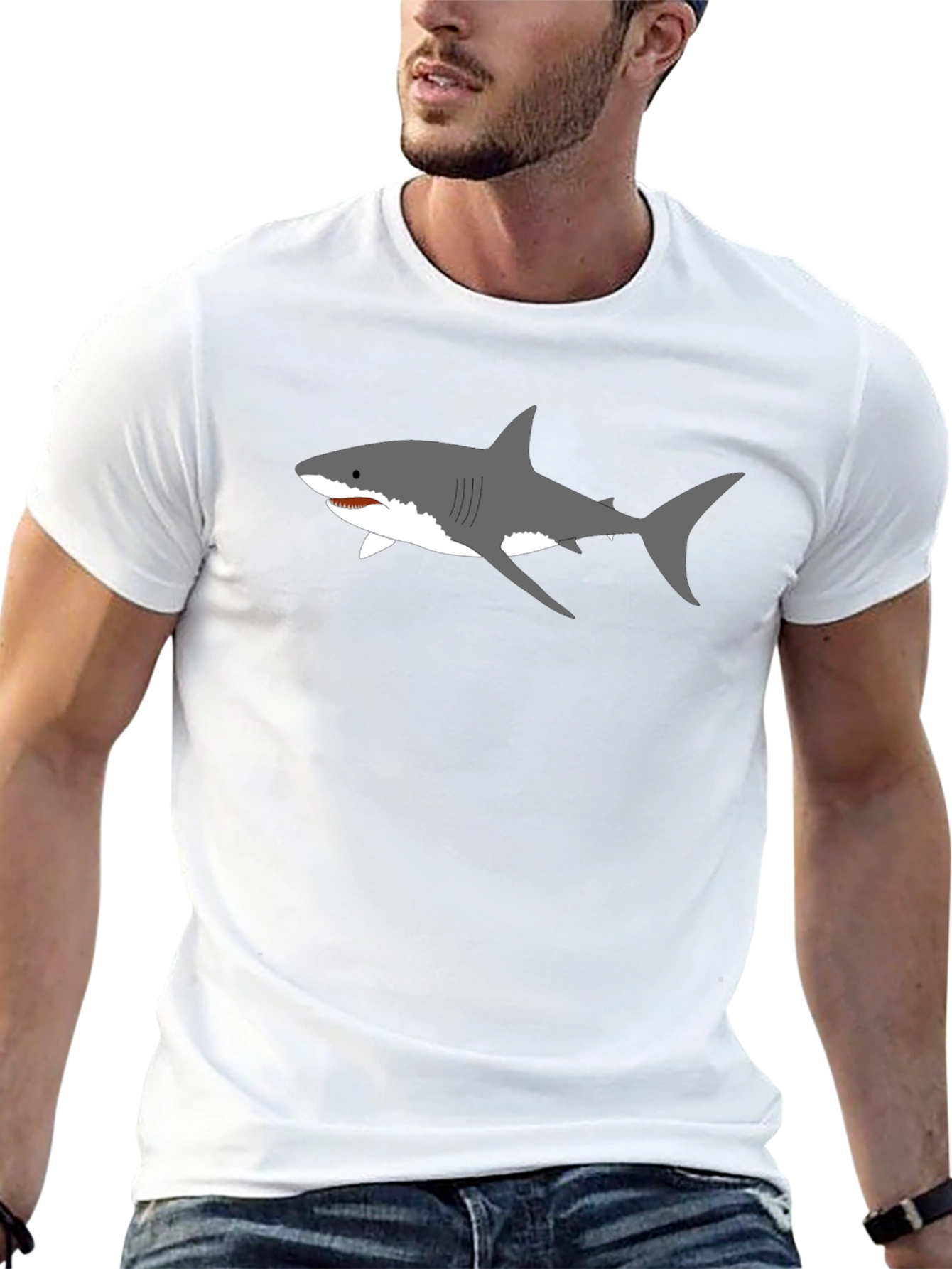 Shark Graphic Black T-Shirt - Cool Design