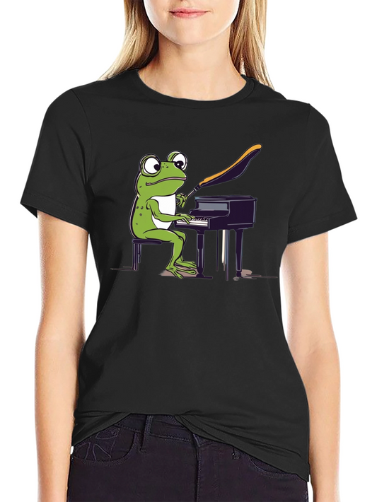 Frog Pianist Graphic Tee