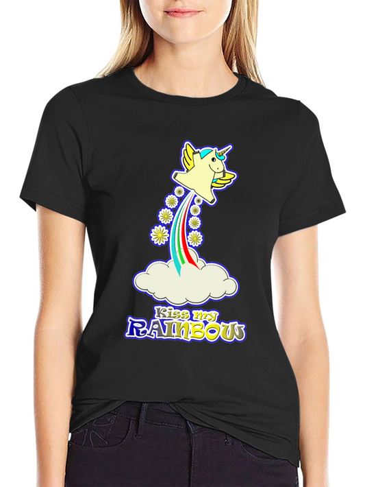 Kiss My Rainbow T-Shirt Unicorn Graphic Tee