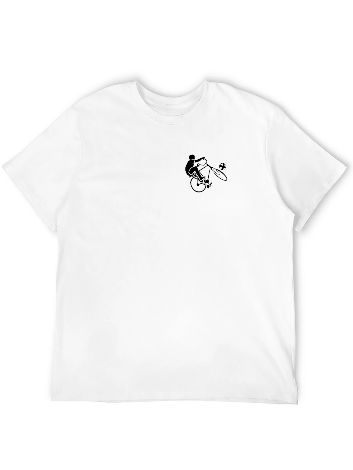 Black Graphic Tee - Cyclist Stunt Design