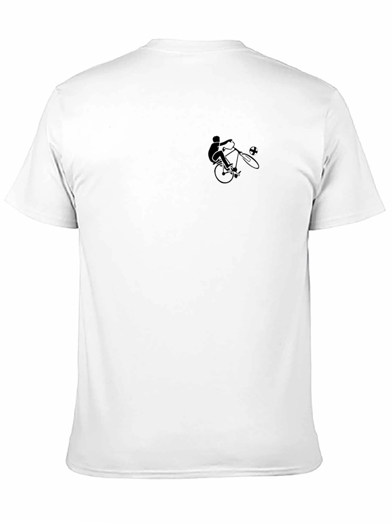 Black Graphic Tee - Cyclist Stunt Design