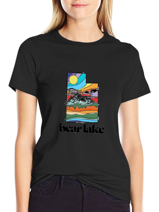 Bear Lake Graphic Tee - Black Short Sleeve T-Shirt