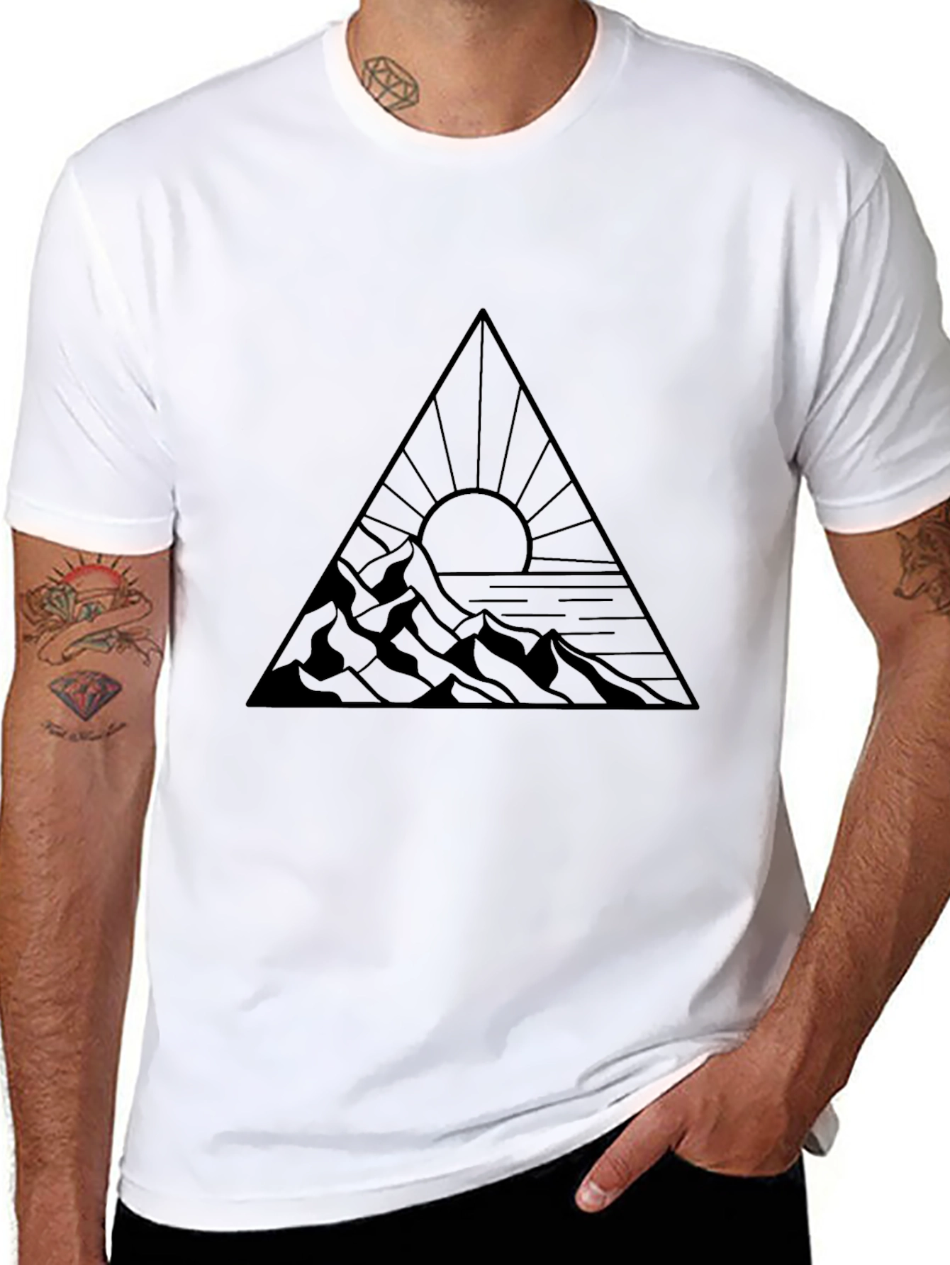 Mountain Sunset Triangle Graphic Tee