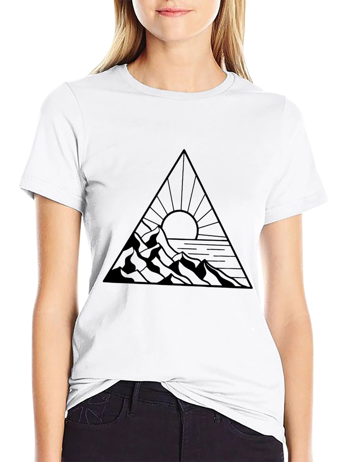 Mountain Sunset Triangle Graphic Tee