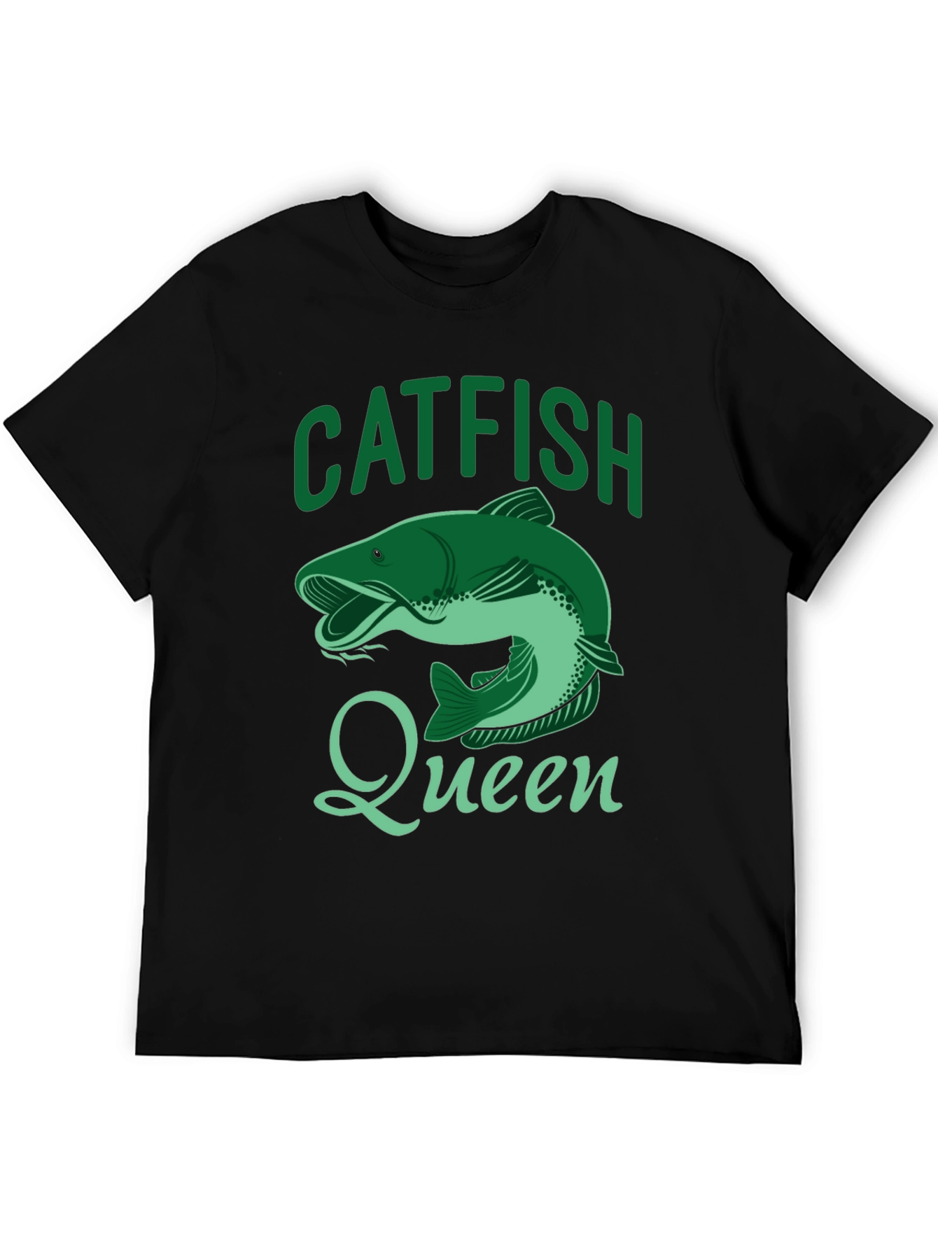 Catfish Queen Black T-Shirt - Fishing Apparel