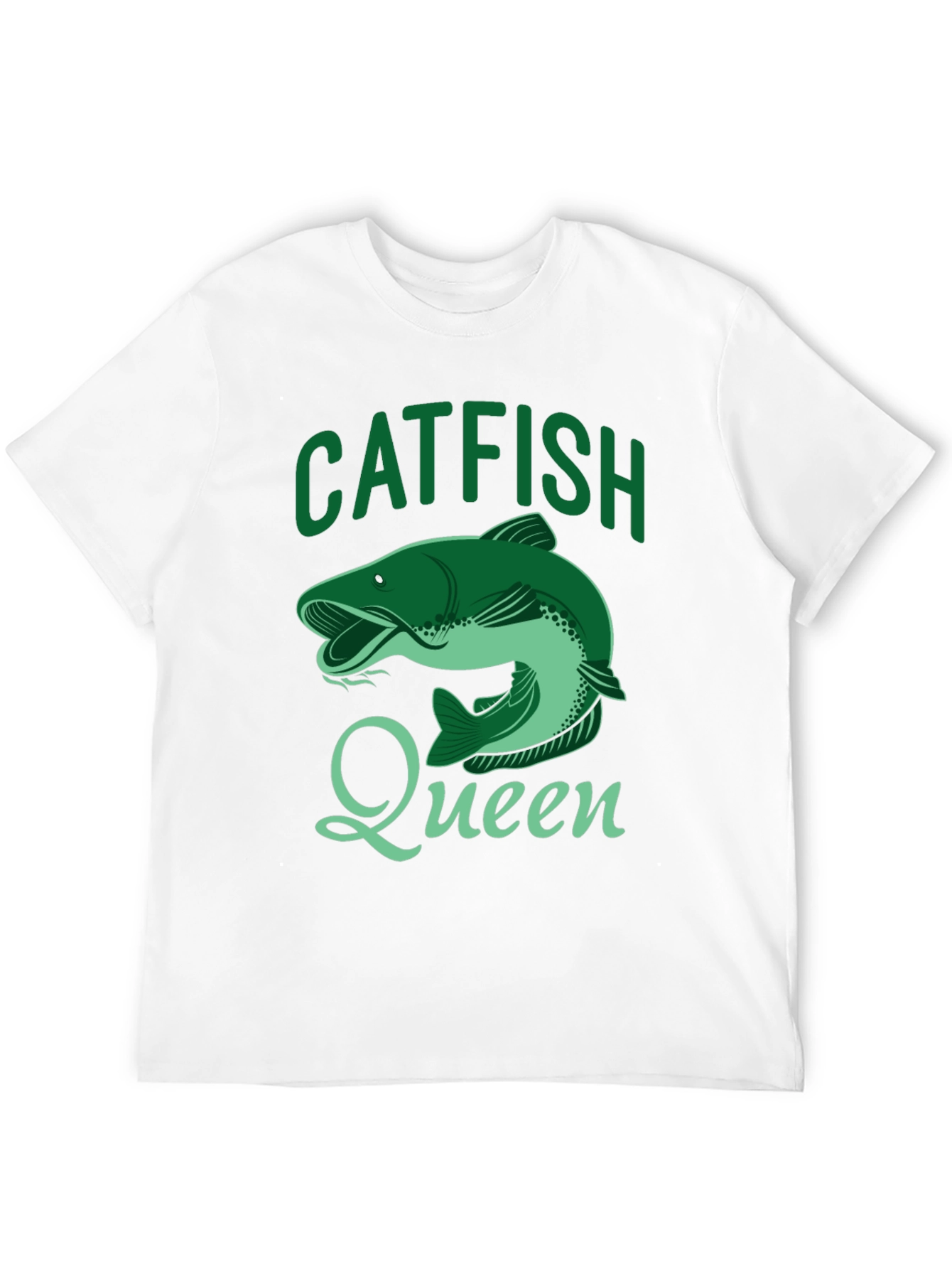 Catfish Queen Black T-Shirt - Fishing Apparel