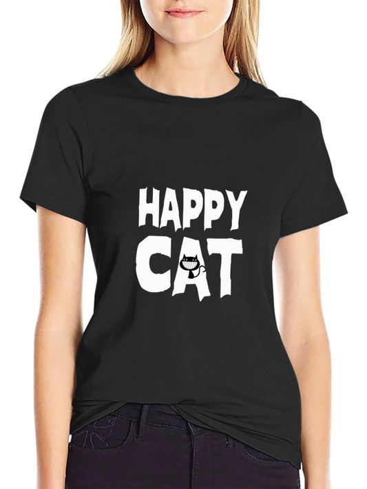 Happy Cat Graphic T-Shirt