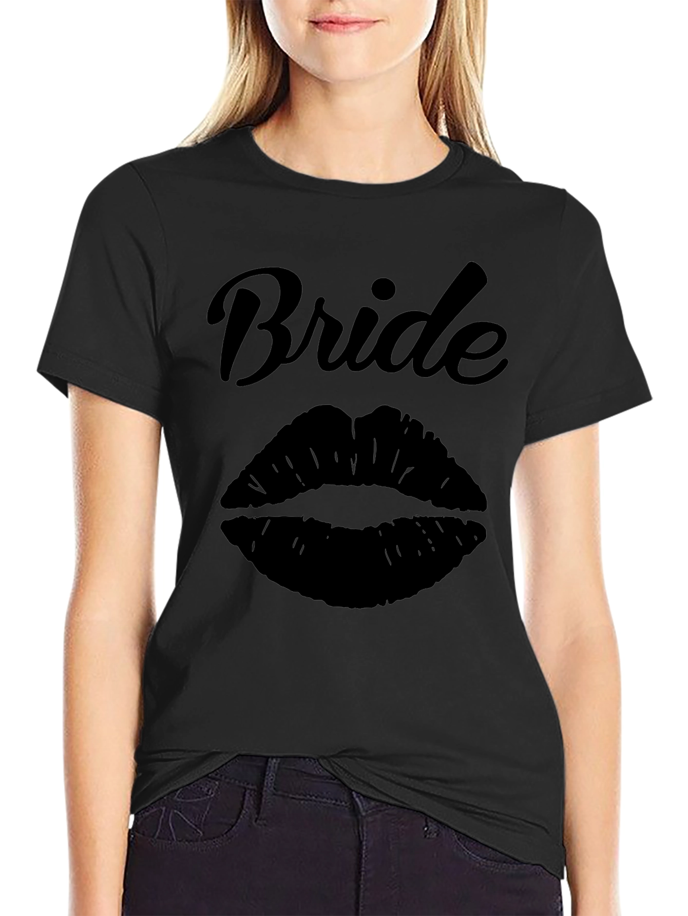 Bride Lips Graphic T-Shirt - Wedding Party Tee
