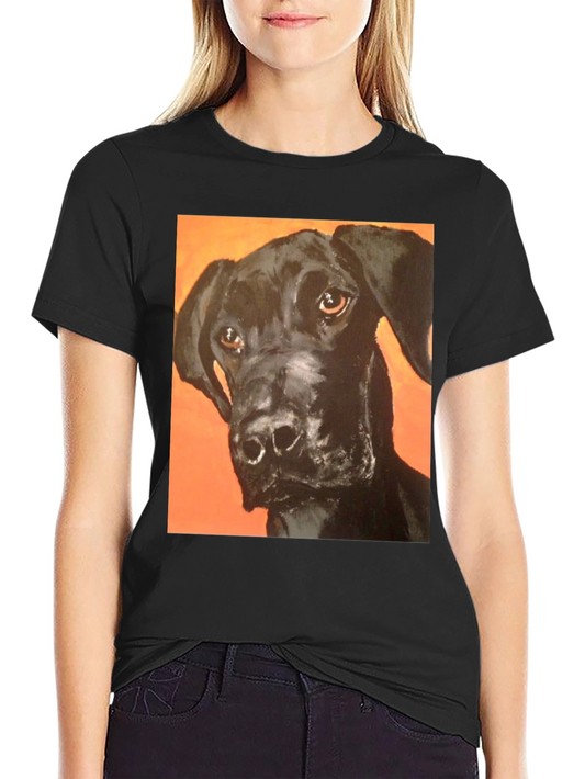 Black Dog Portrait Graphic Tee - Unisex Casual Shirt