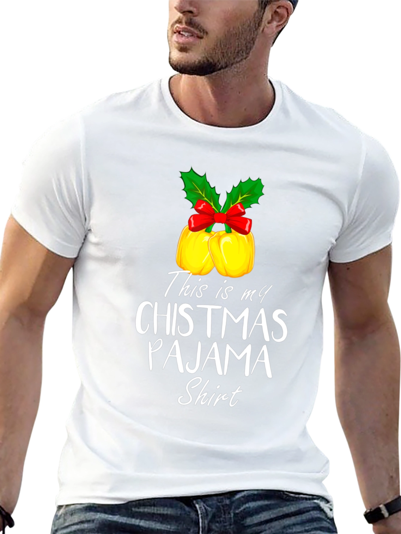 Funny Christmas Pajama Shirt Xmas Bells Holiday Tee