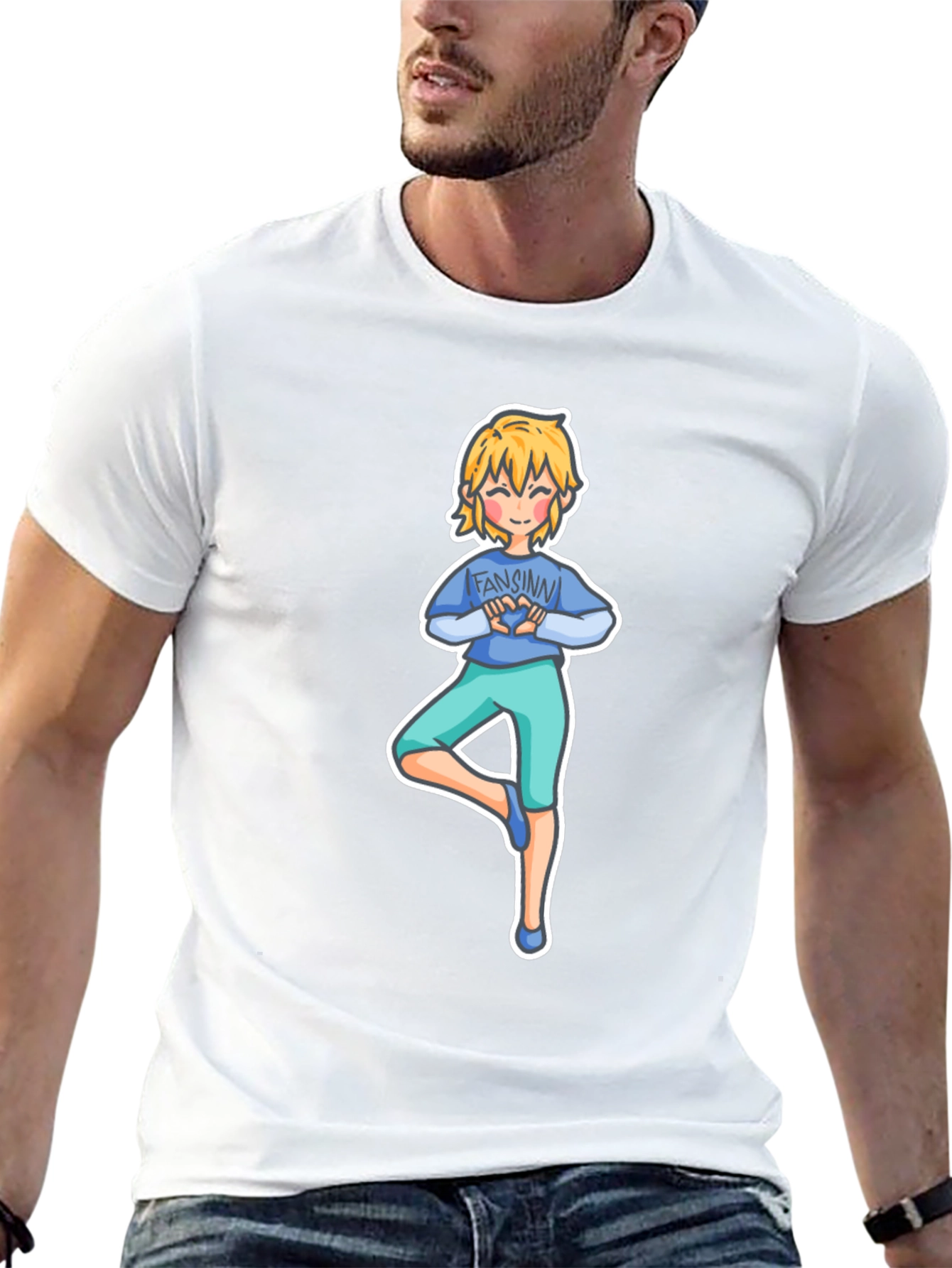 Yoga Cartoon Tee: Fansinn Design