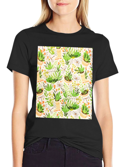 Botanical Patterned T-Shirt