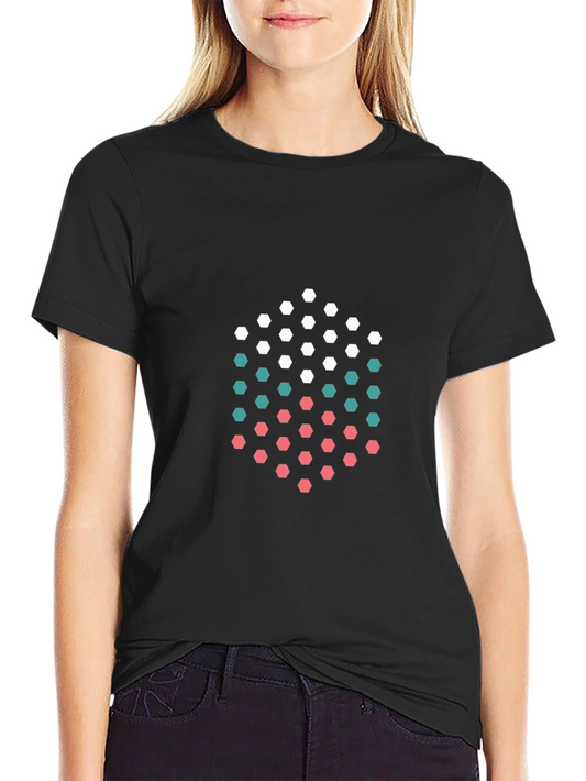 Abstract Hexagon Graphic Tee - Modern Geometric Design