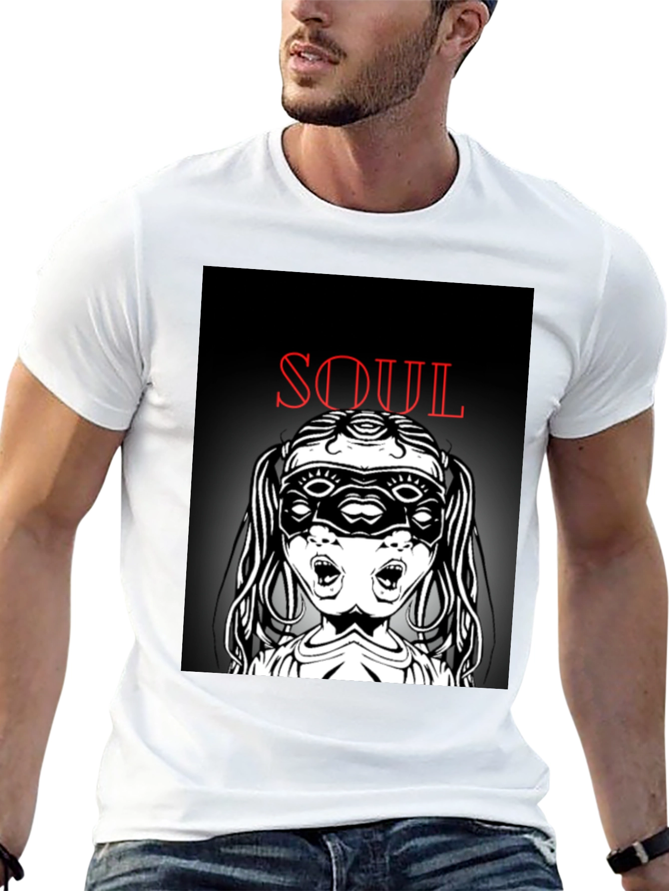 Soul Graphic T-Shirt - Black Unique Design