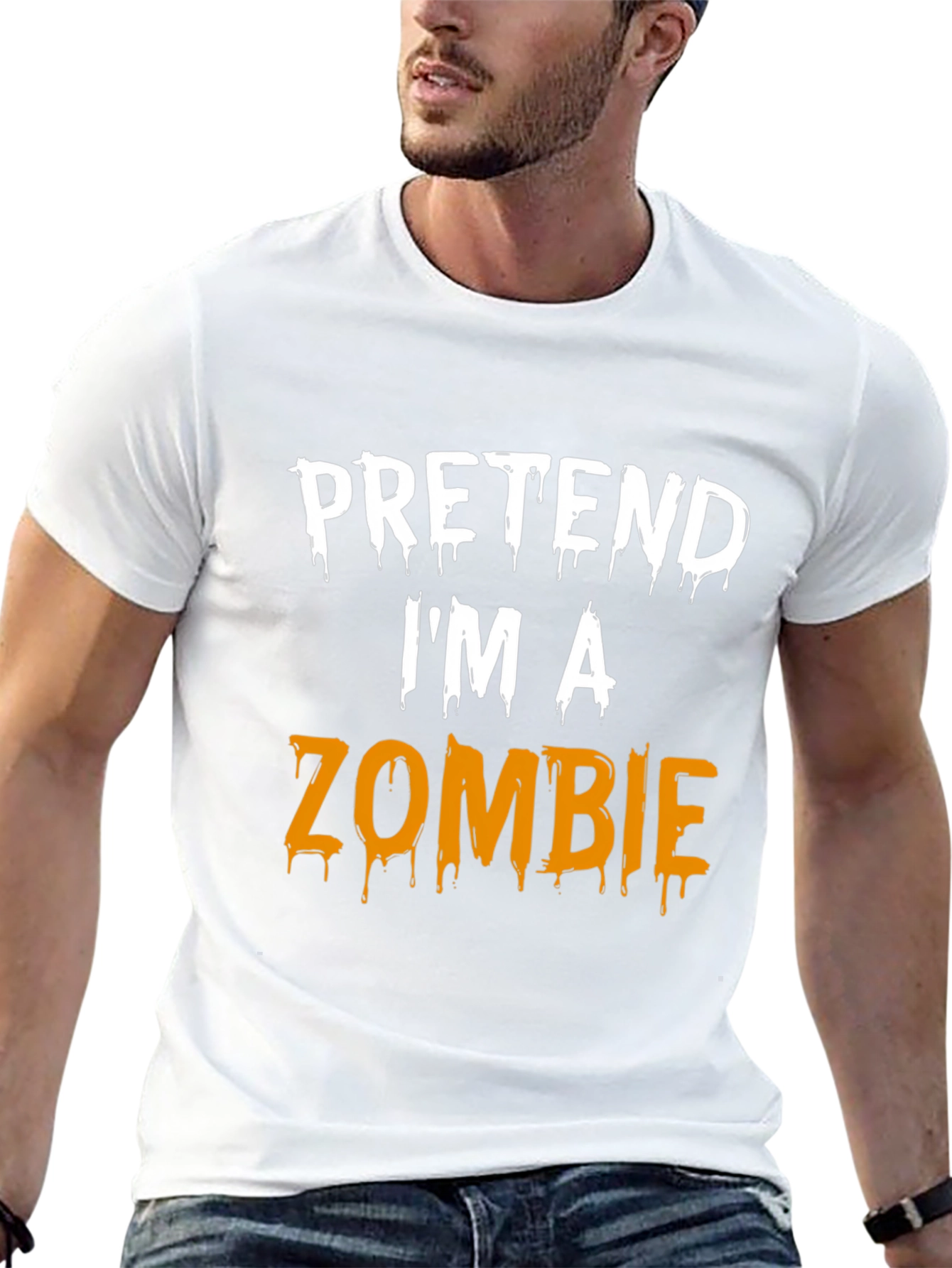 Pretend Im A Zombie Funny Halloween T-Shirt