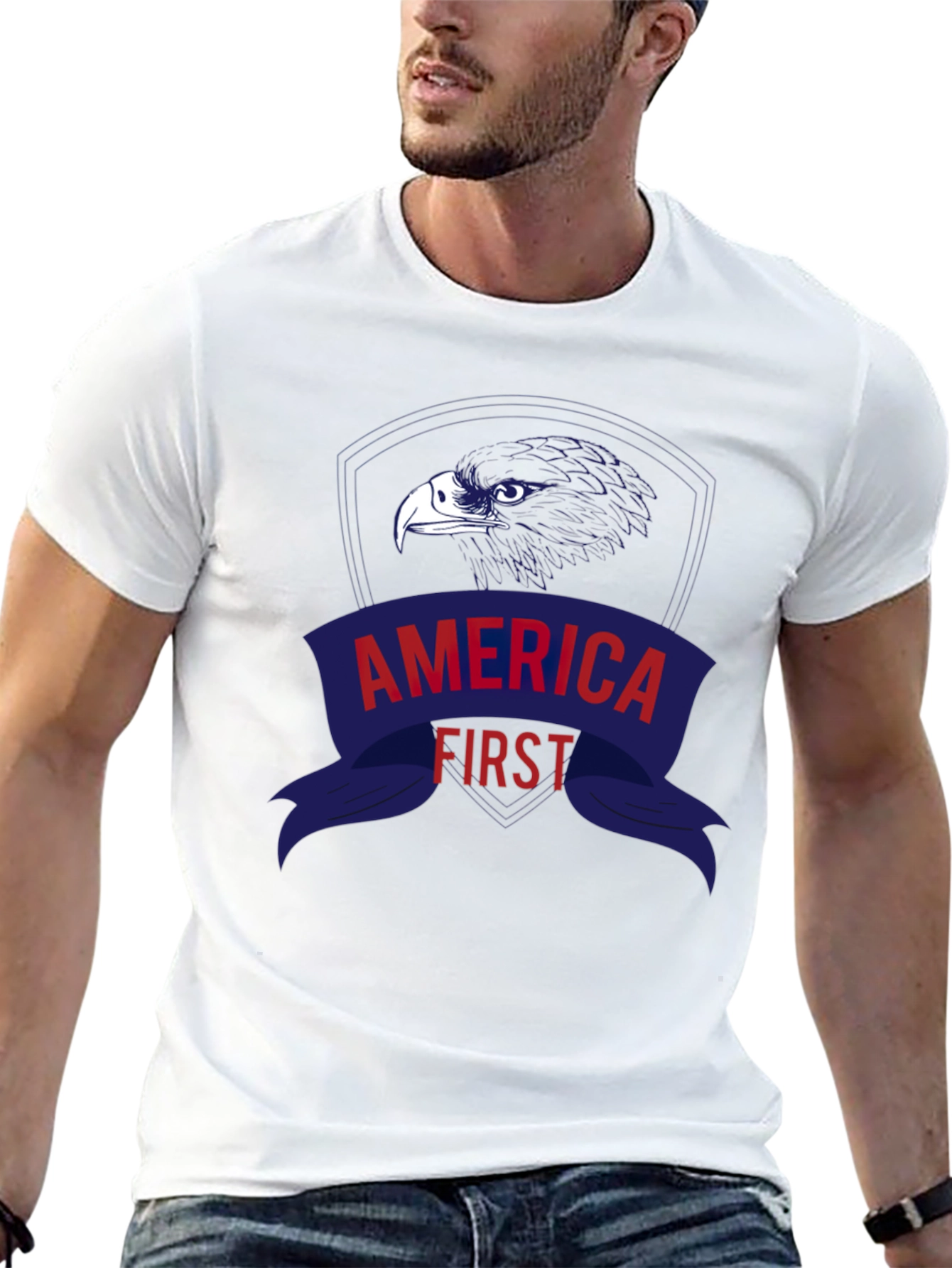 America First Eagle Graphic T-Shirt