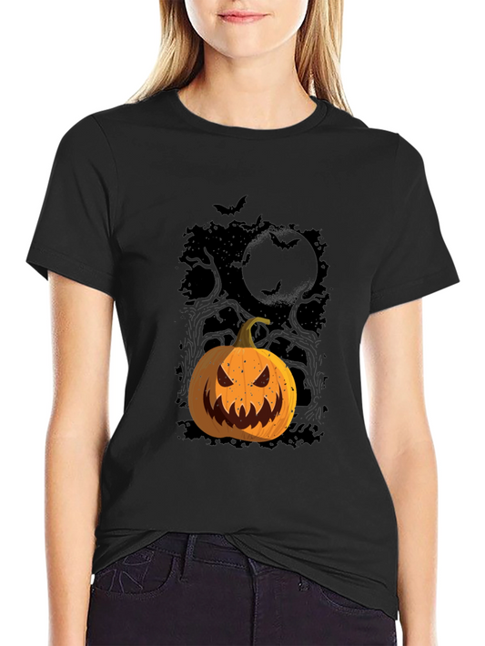 Halloween Pumpkin Graphic Tee - Spooky Season Shirt