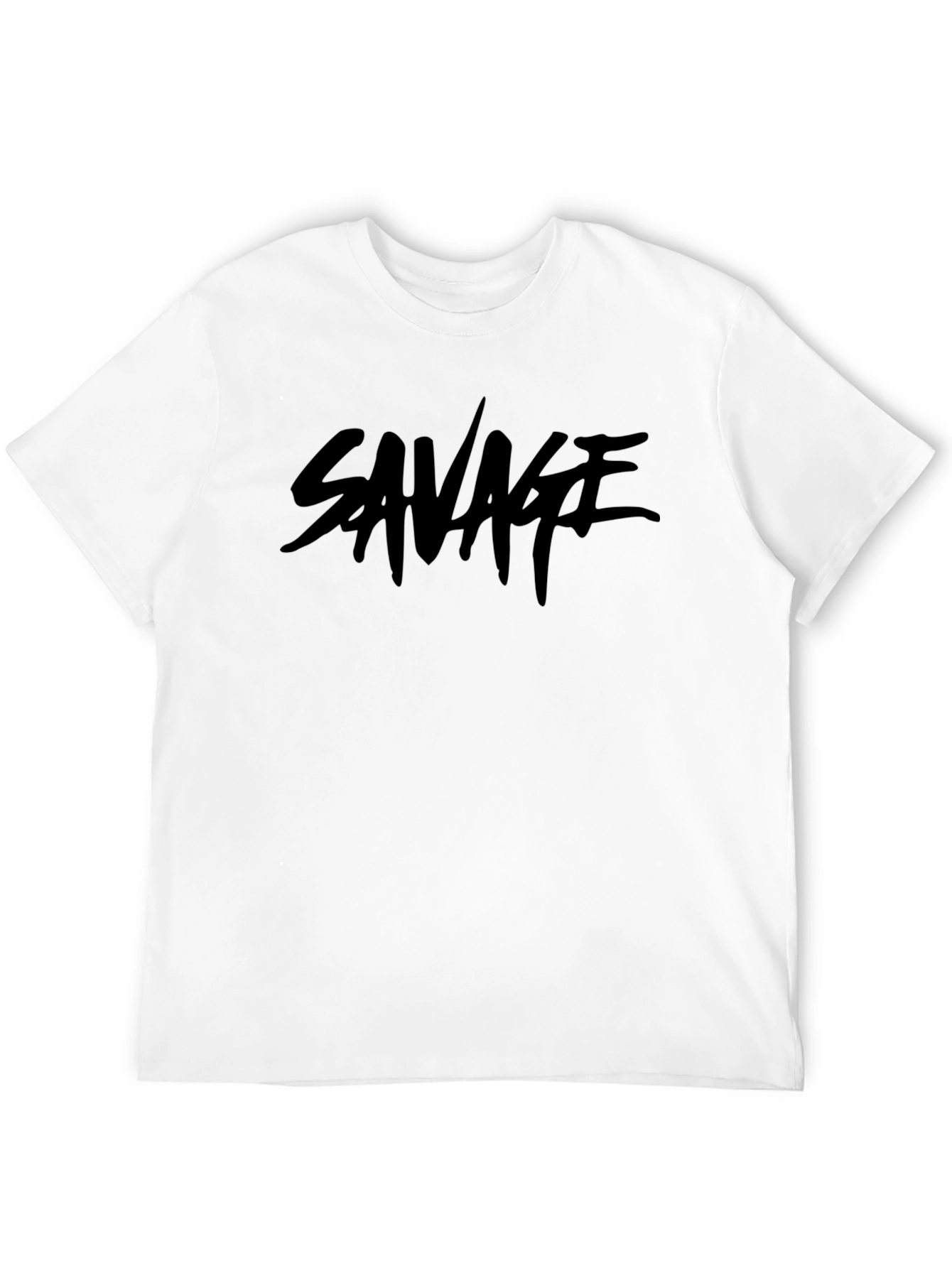 Savage Graphic Tee - Black Crew Neck T-Shirt