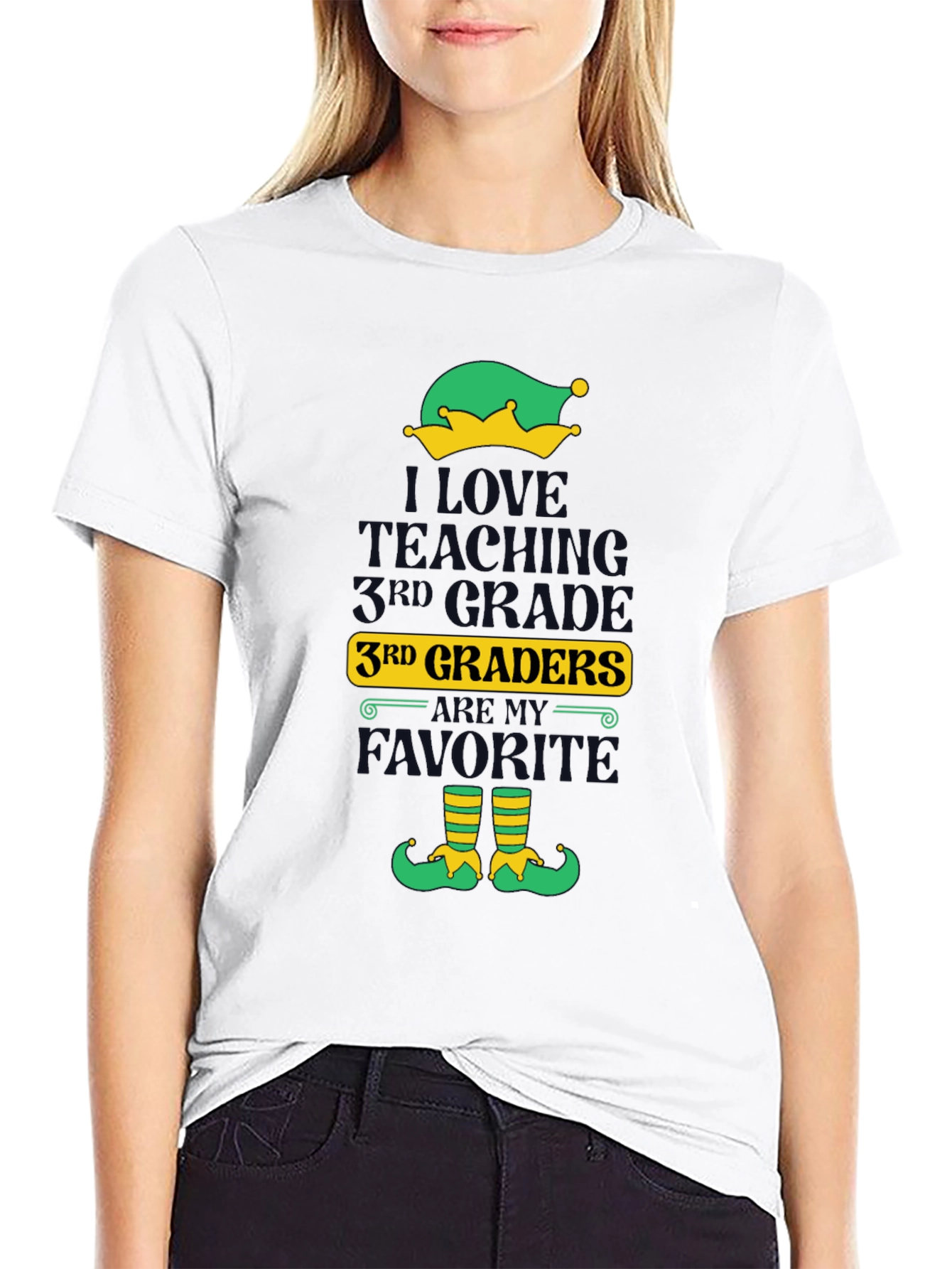 I Love Teaching 3rd Graders Elf T-Shirt