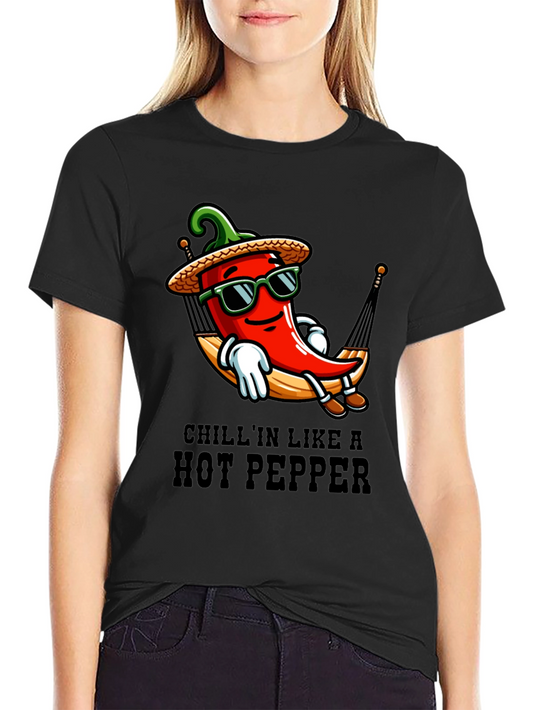 Chillin Hot Pepper T-Shirt - Funny Graphic Tee
