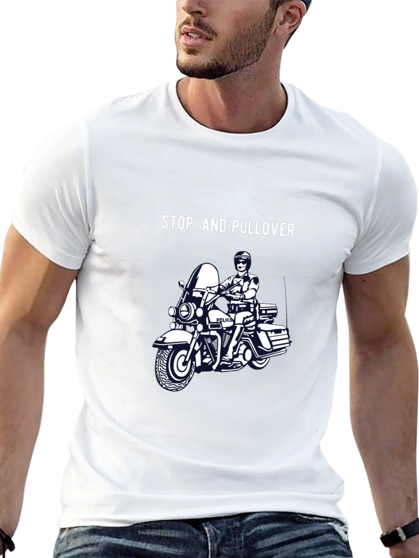 Stop and Pullover Graphic T-Shirt