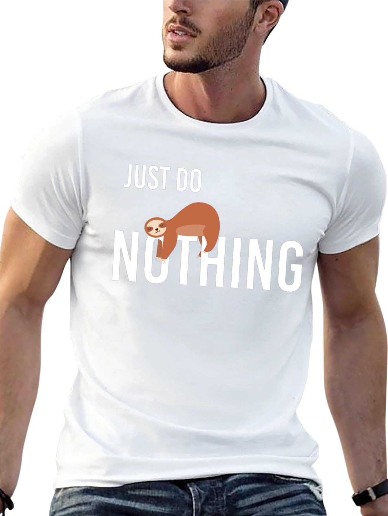 Just Do Nothing Sloth T-Shirt Funny Lazy Animal Tee