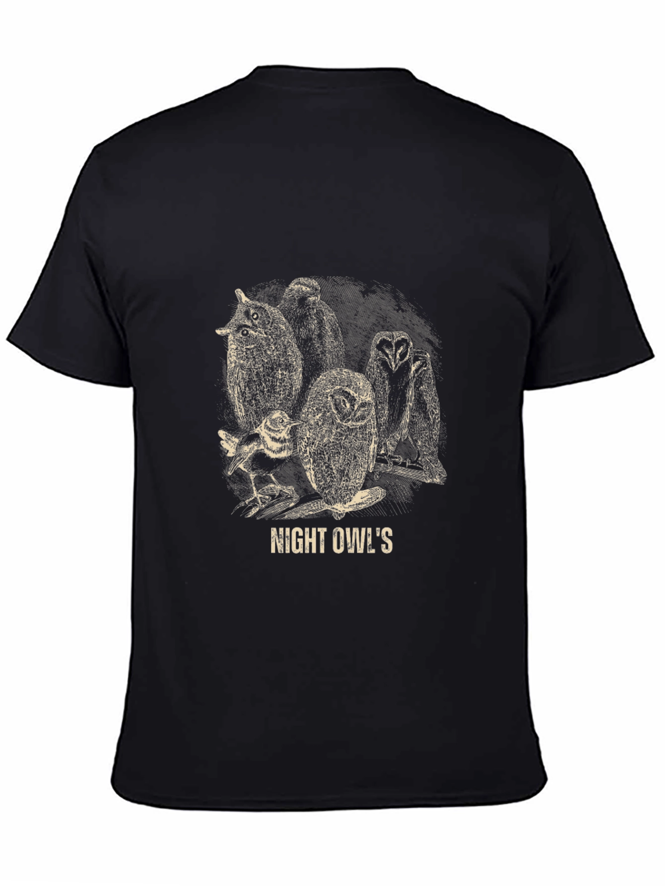 Night Owls Graphic T-Shirt - Mens Black Tee