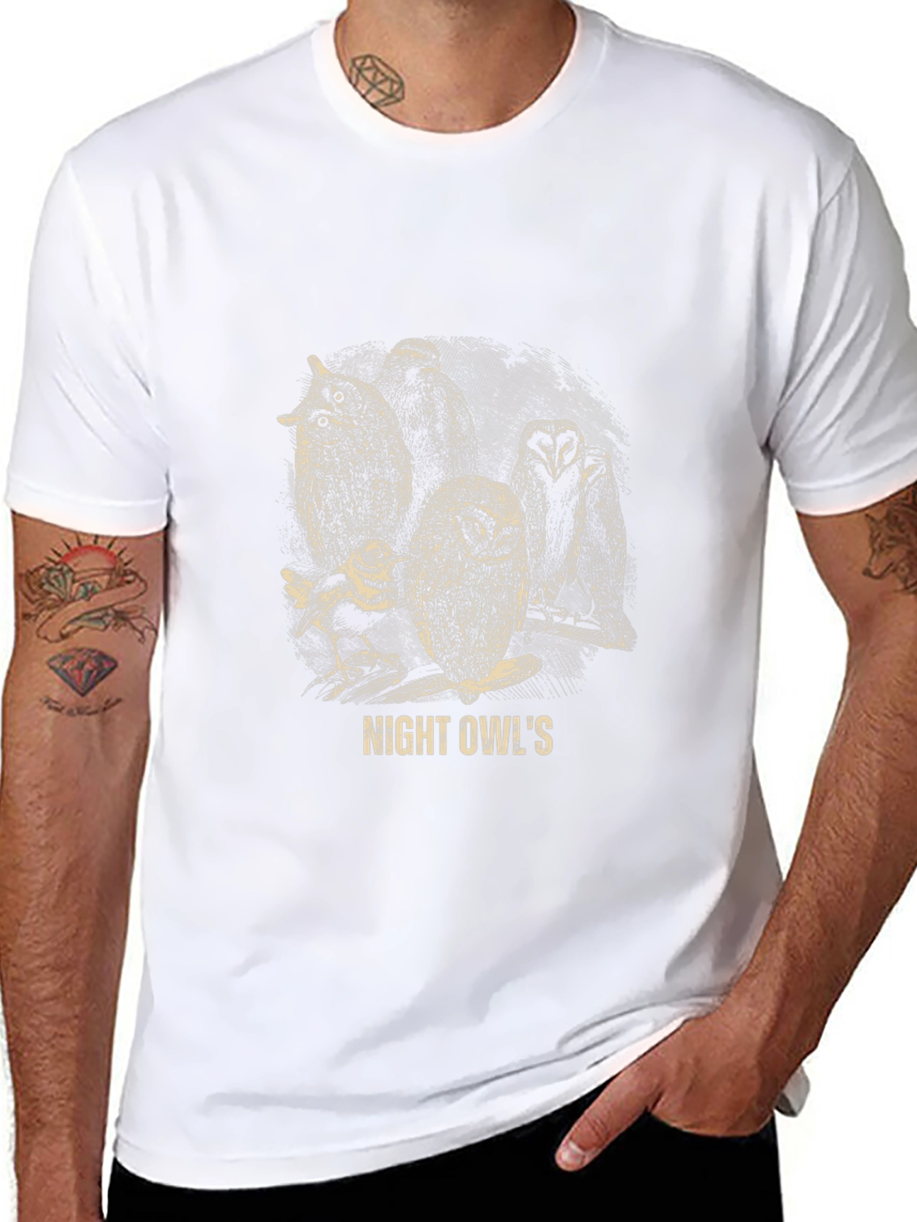 Night Owls Graphic T-Shirt - Mens Black Tee