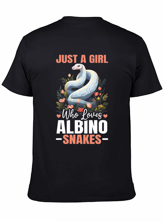 Girl Loves Albino Snakes Graphic Tee