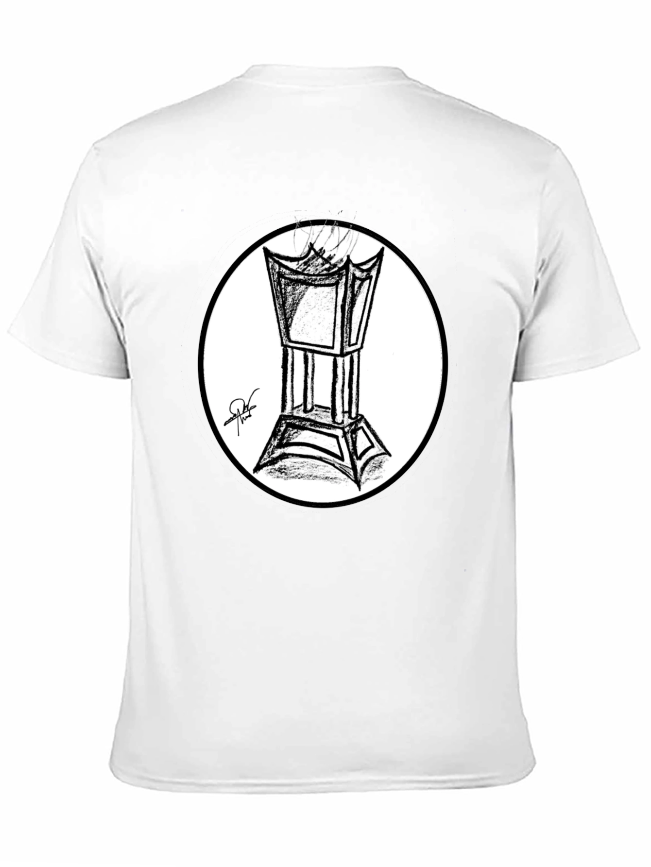 Incense Burner Sketch T-Shirt - Black