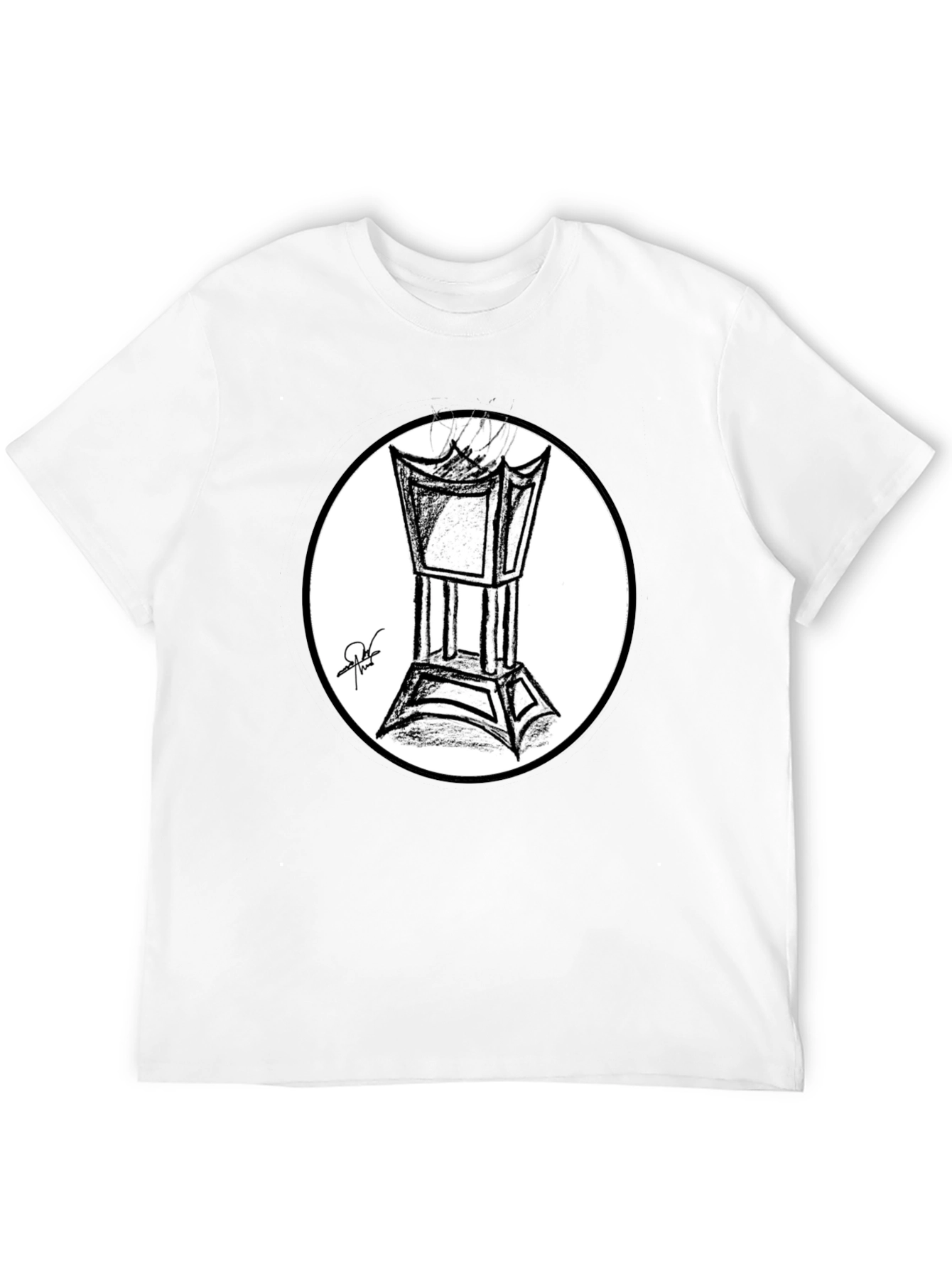 Incense Burner Sketch T-Shirt - Black