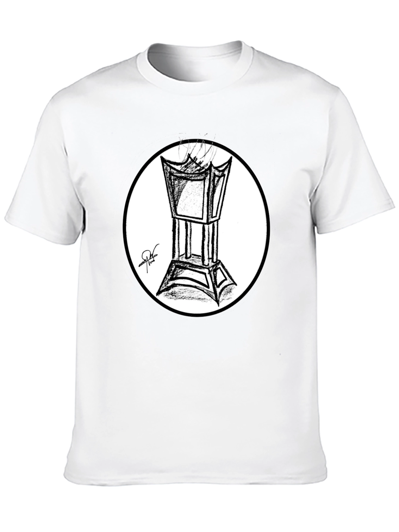 Incense Burner Sketch T-Shirt - Black