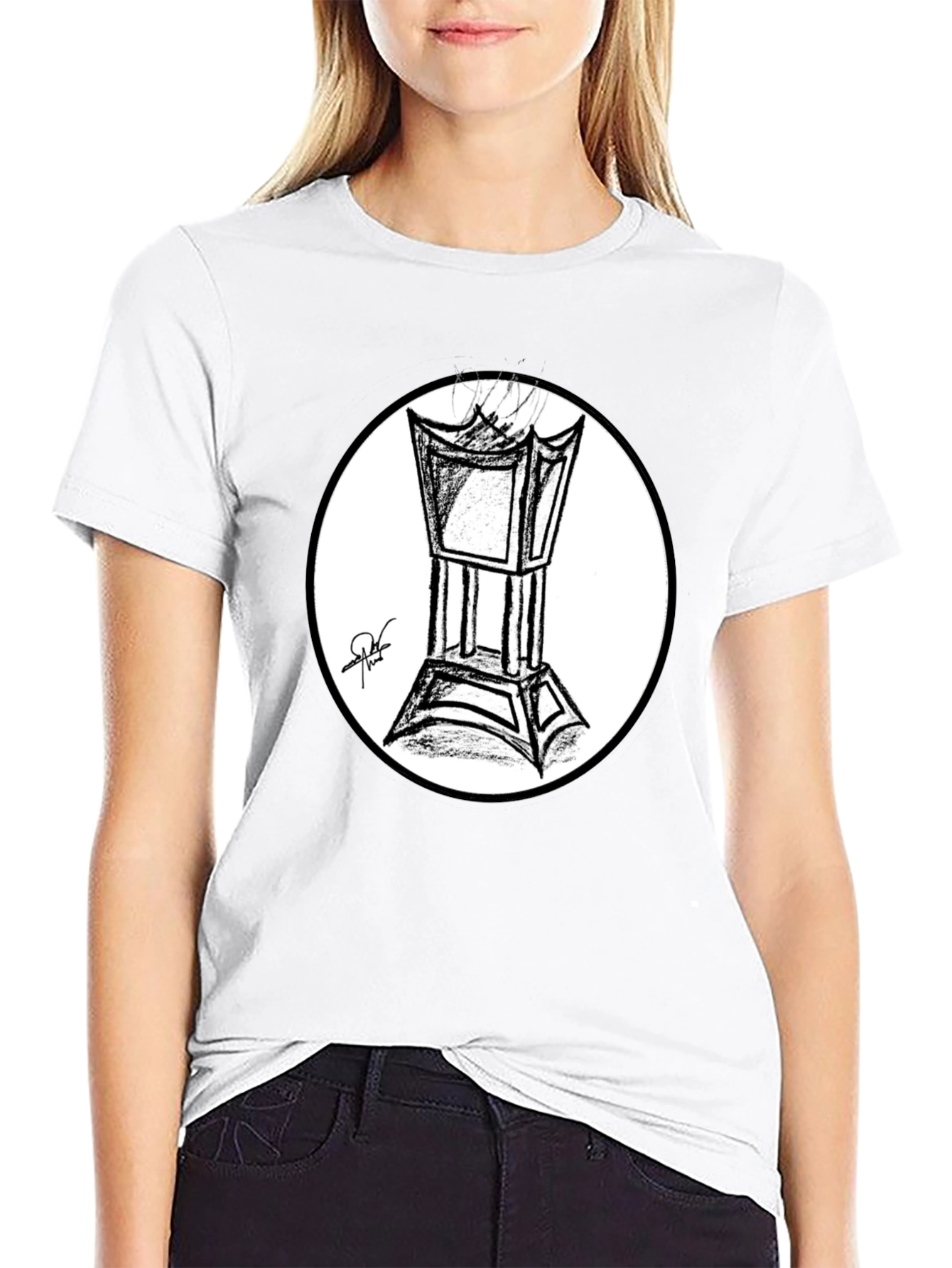 Incense Burner Sketch T-Shirt - Black