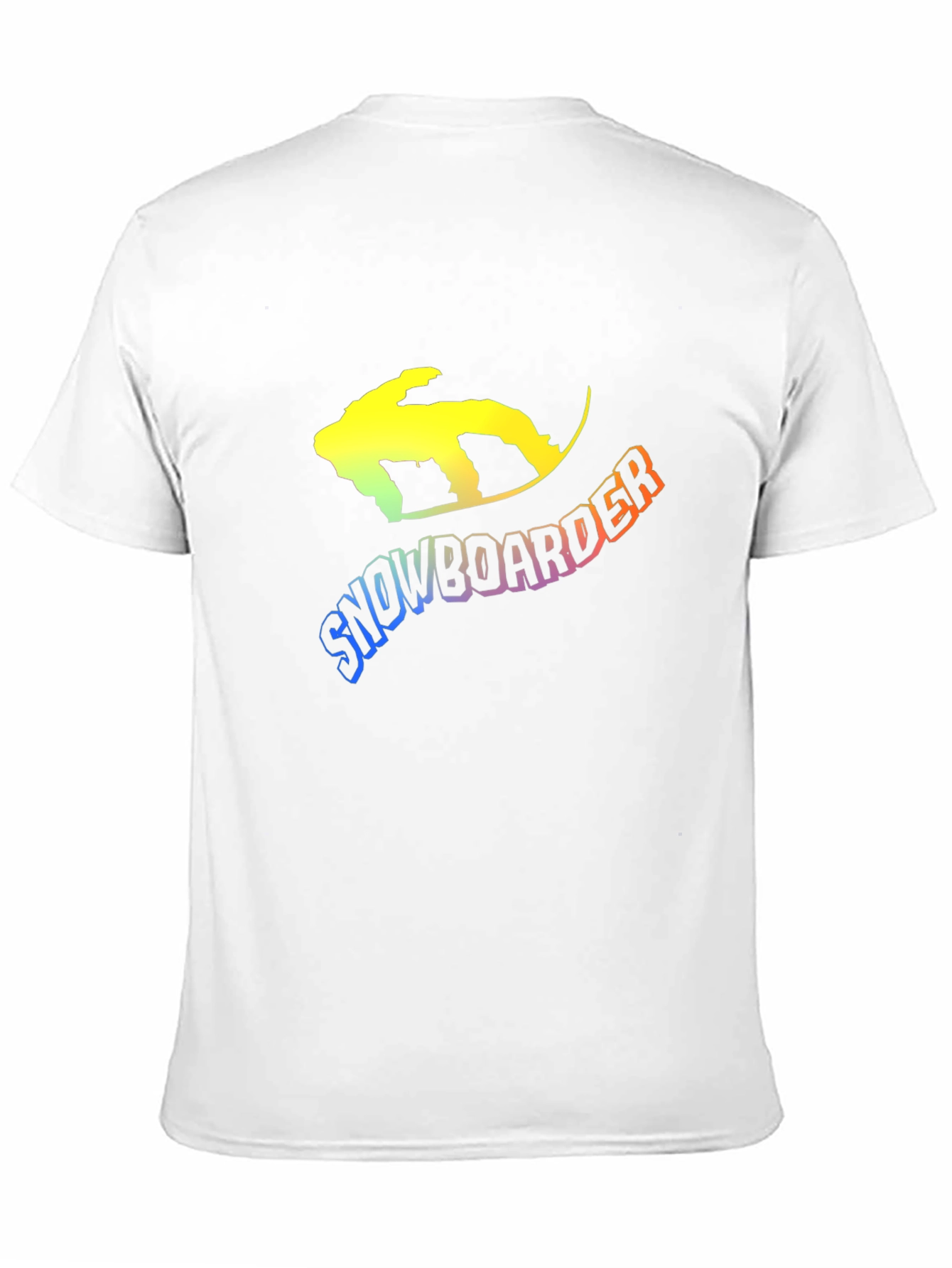 Snowboarder Graphic Tee - Black Cotton Blend T-Shirt